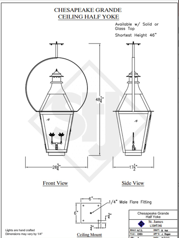 Line Drawing St. James Chesapeake Lantern