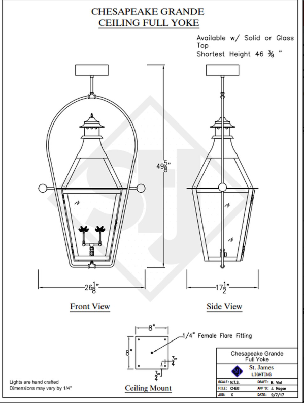 Line Drawing St. James Chesapeake Lantern