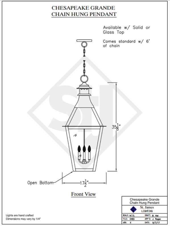 Line Drawing St. James Chesapeake Lantern