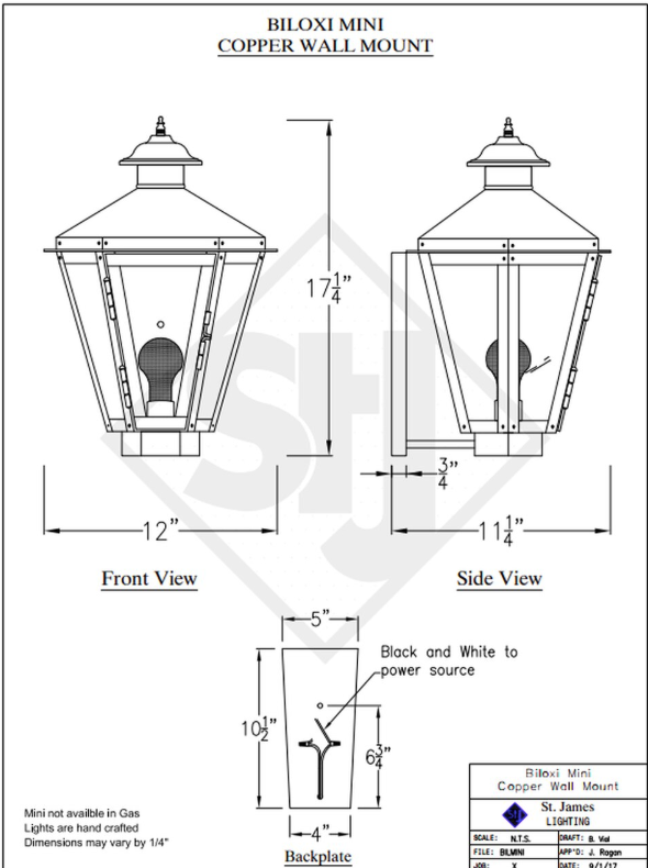 Line Drawings St. James Biloxi Lantern