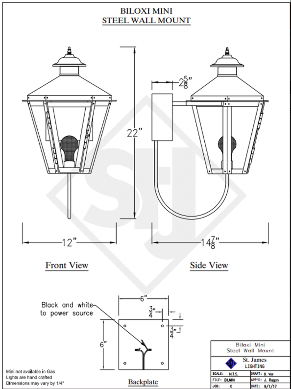 Line Drawings St. James Biloxi Lantern