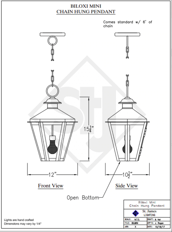 Line Drawings St. James Biloxi Lantern