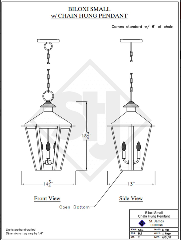 Line Drawings St. James Biloxi Lantern