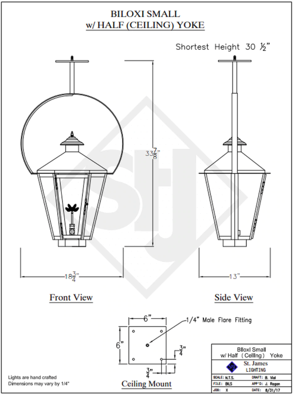 Line Drawings St. James Biloxi Lantern