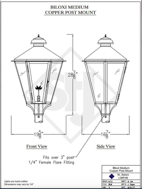 Line Drawings St. James Biloxi Lantern