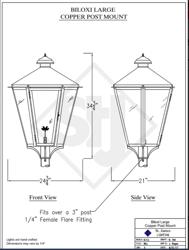 Line Drawings St. James Biloxi Lantern