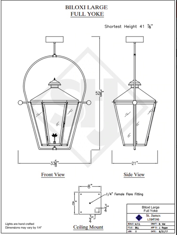 Line Drawings St. James Biloxi Lantern