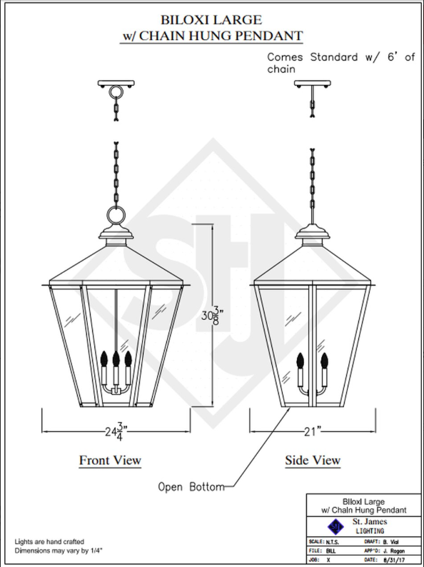 Line Drawings St. James Biloxi Lantern