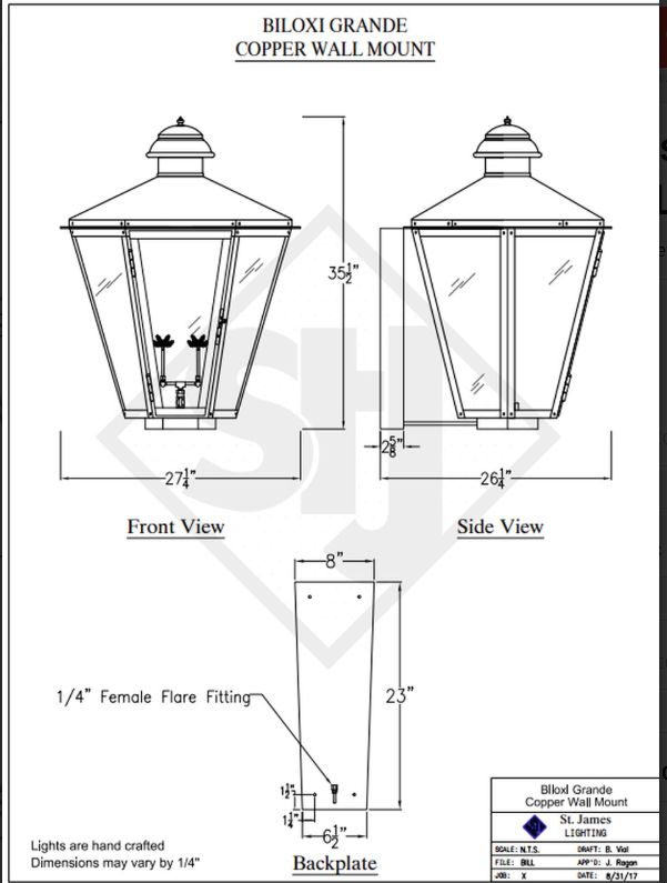 Line Drawings St. James Biloxi Lantern