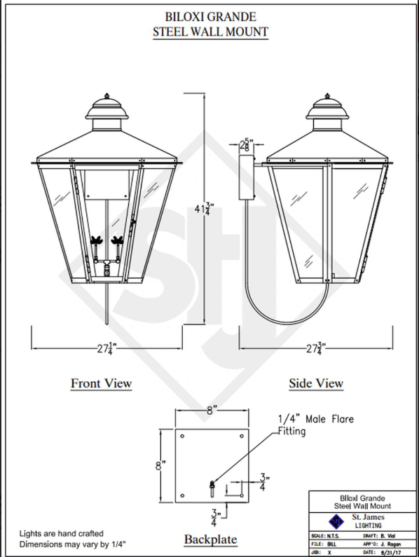 Line Drawings St. James Biloxi Lantern