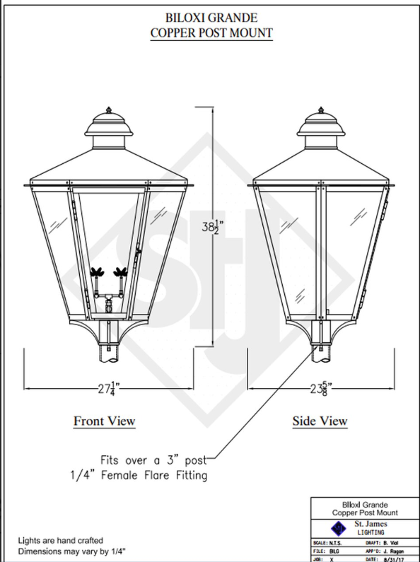 Line Drawings St. James Biloxi Lantern