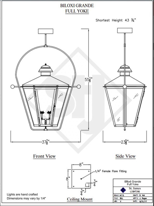 Line Drawings St. James Biloxi Lantern