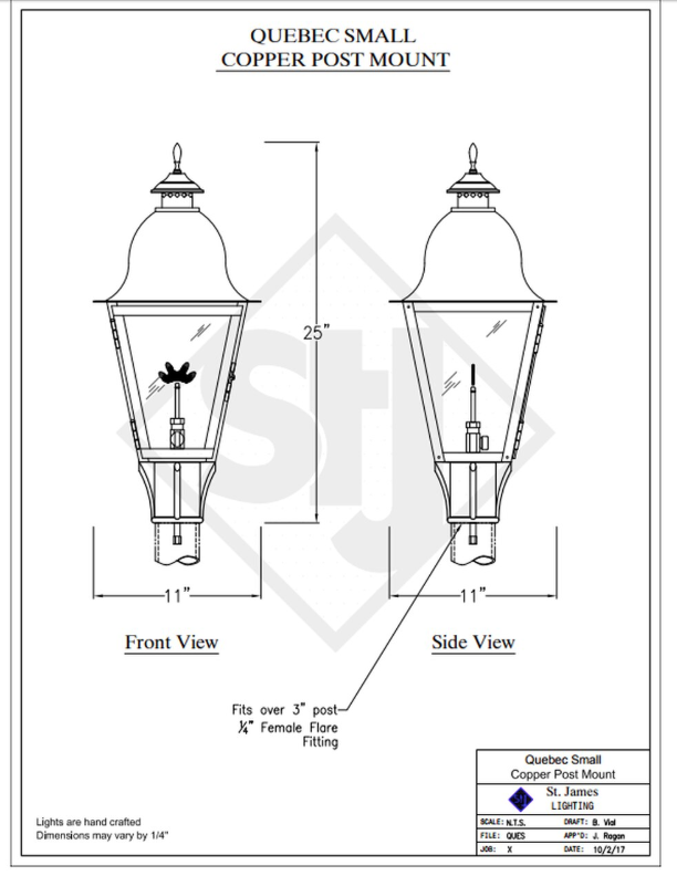 Line Drawings St. James Quebec Lantern