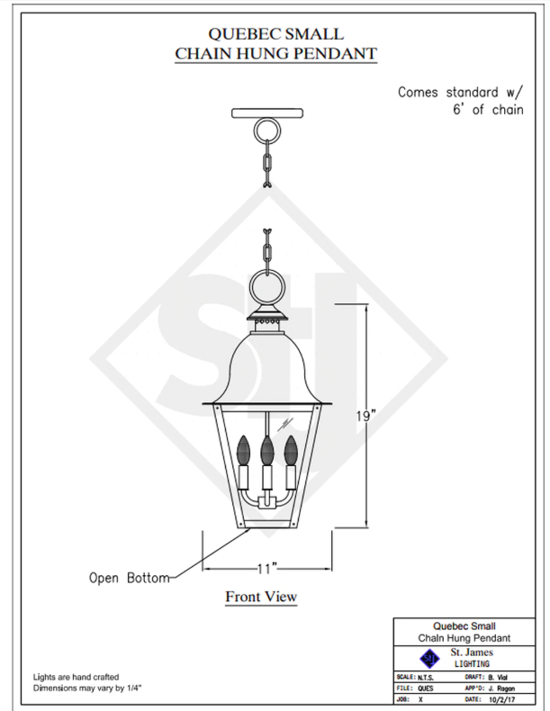 Line Drawings St. James Quebec Lantern