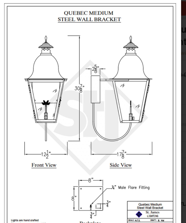 Line Drawings St. James Quebec Lantern