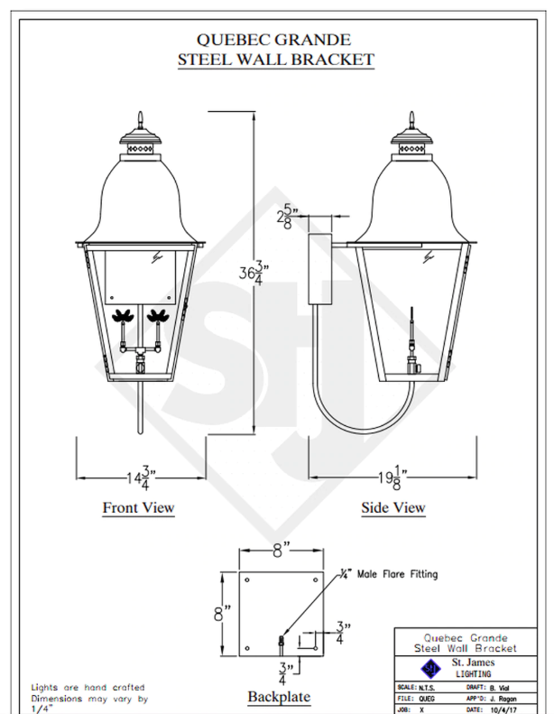 Line Drawings St. James Quebec Lantern