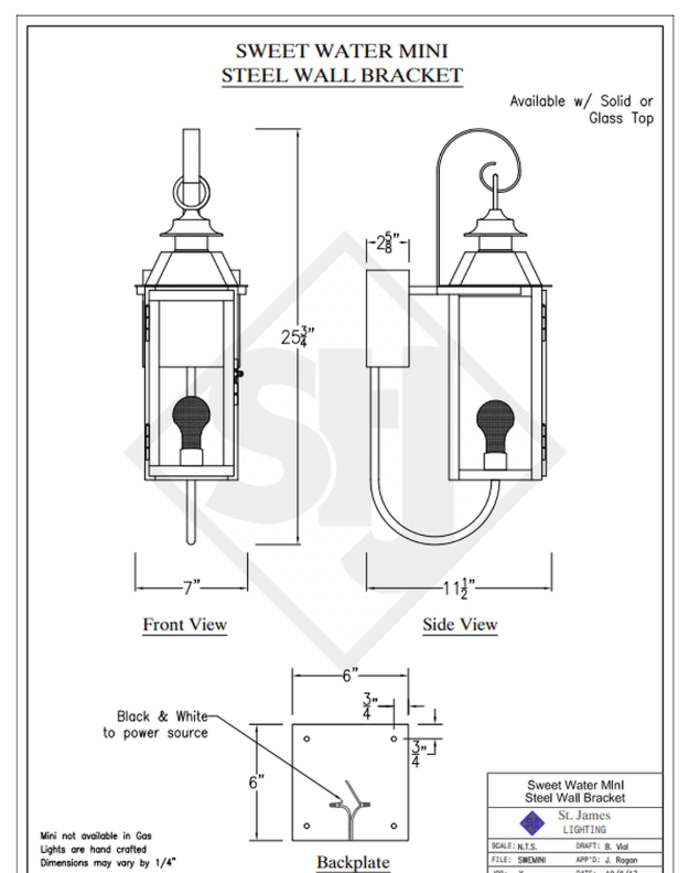 Line Drawings St. James Sweetwater Lantern