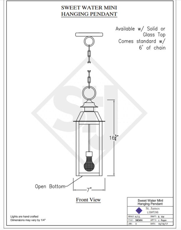 Line Drawings St. James Sweetwater Lantern