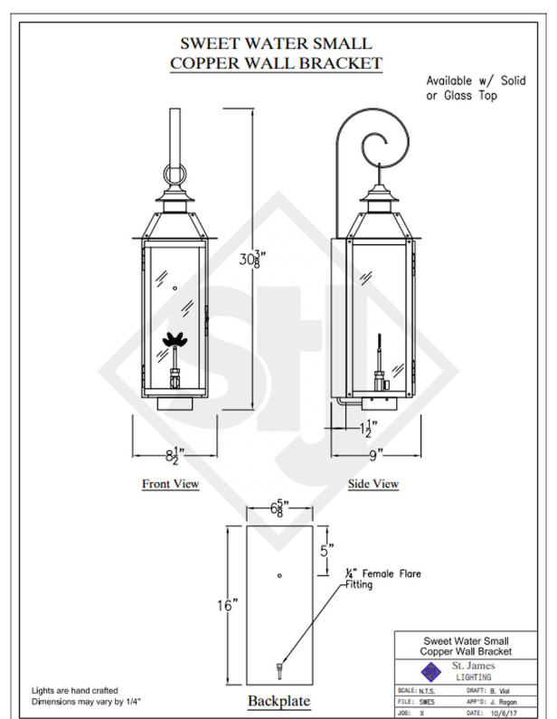 Line Drawings St. James Sweetwater Lantern