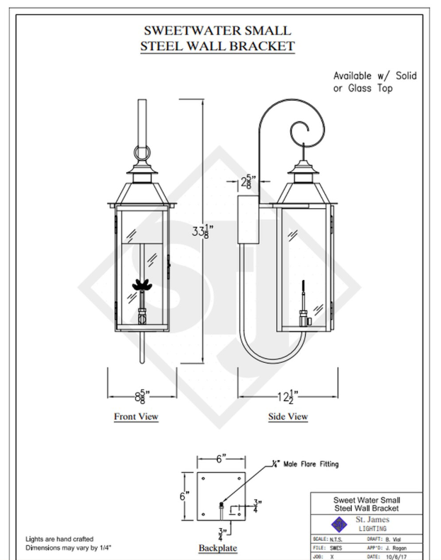 Line Drawings St. James Sweetwater Lantern