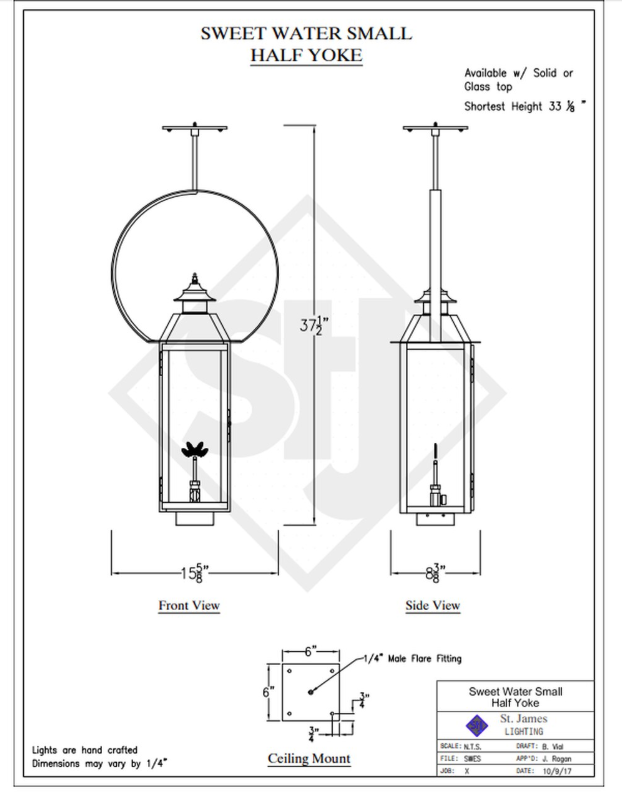 Line Drawings St. James Sweetwater Lantern