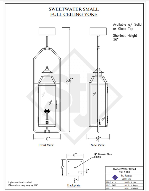 Line Drawings St. James Sweetwater Lantern