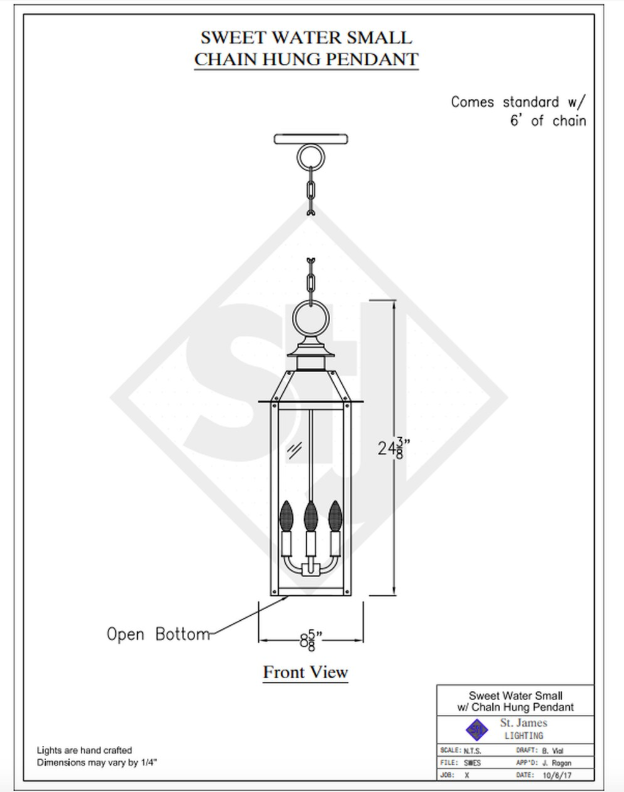 Line Drawings St. James Sweetwater Lantern