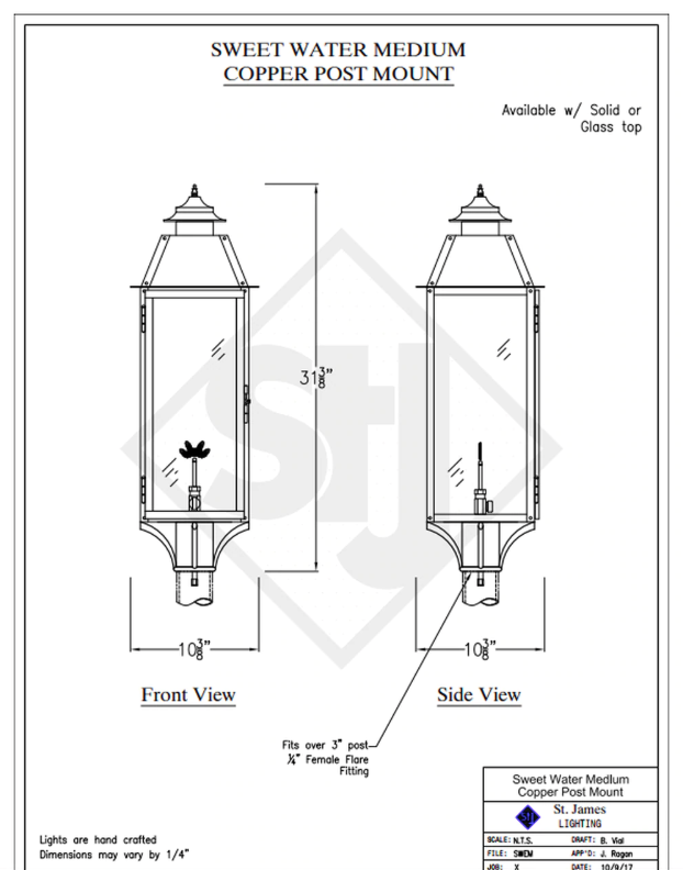 Line Drawings St. James Sweetwater Lantern