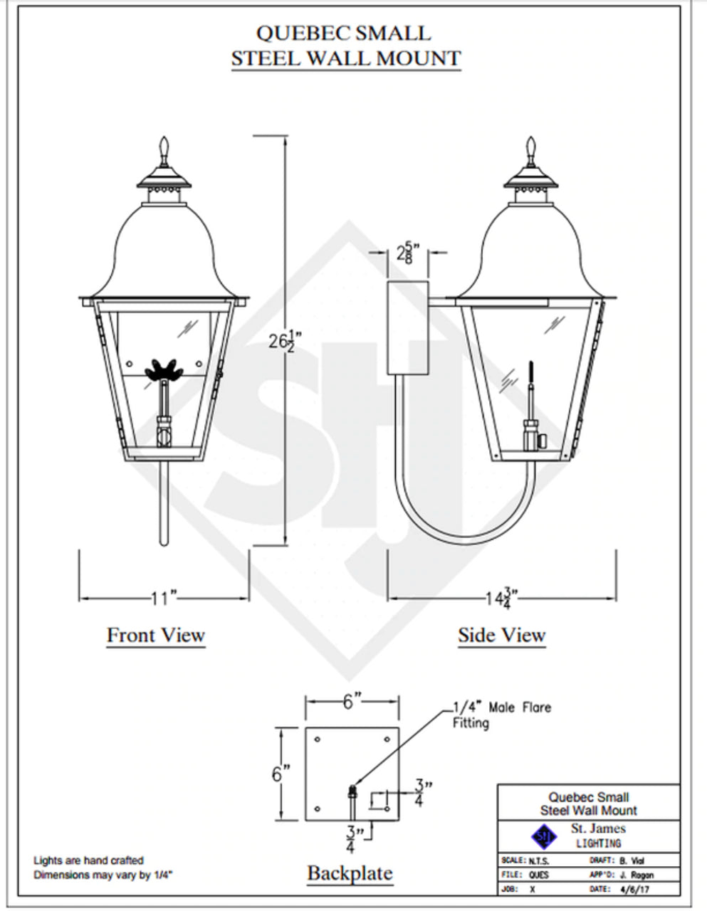Line Drawings St. James Quebec Lantern