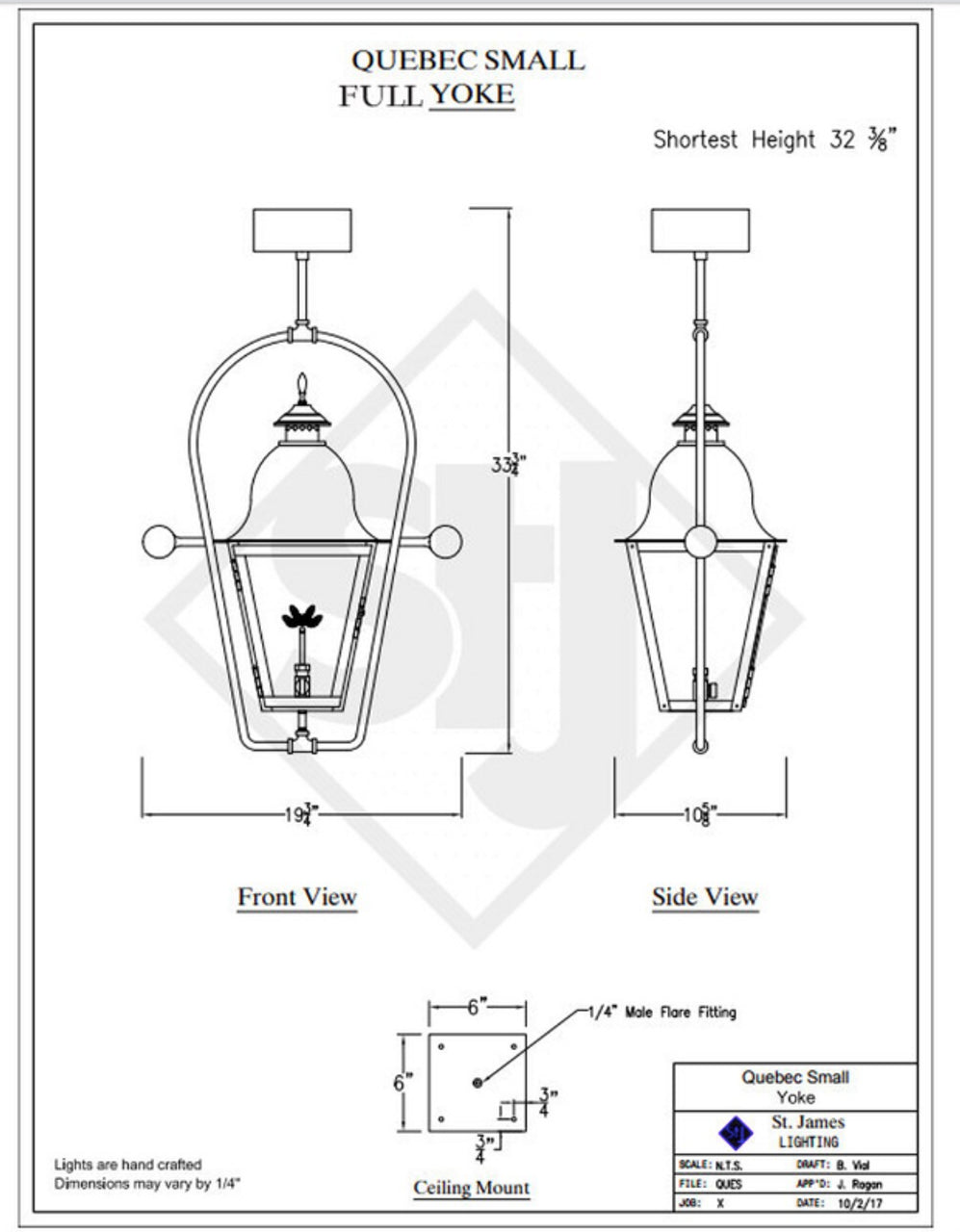 Line Drawings St. James Quebec Lantern