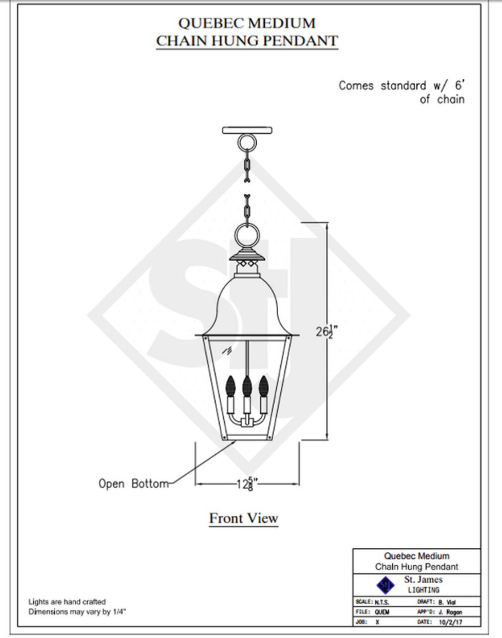 Line Drawings St. James Quebec Lantern