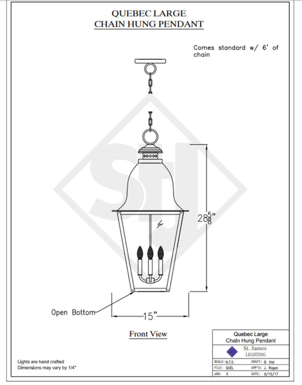 Line Drawings St. James Quebec Lantern