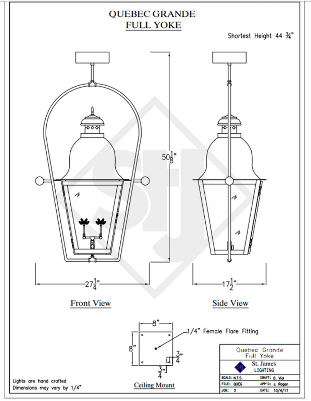 Line Drawings St. James Quebec Lantern