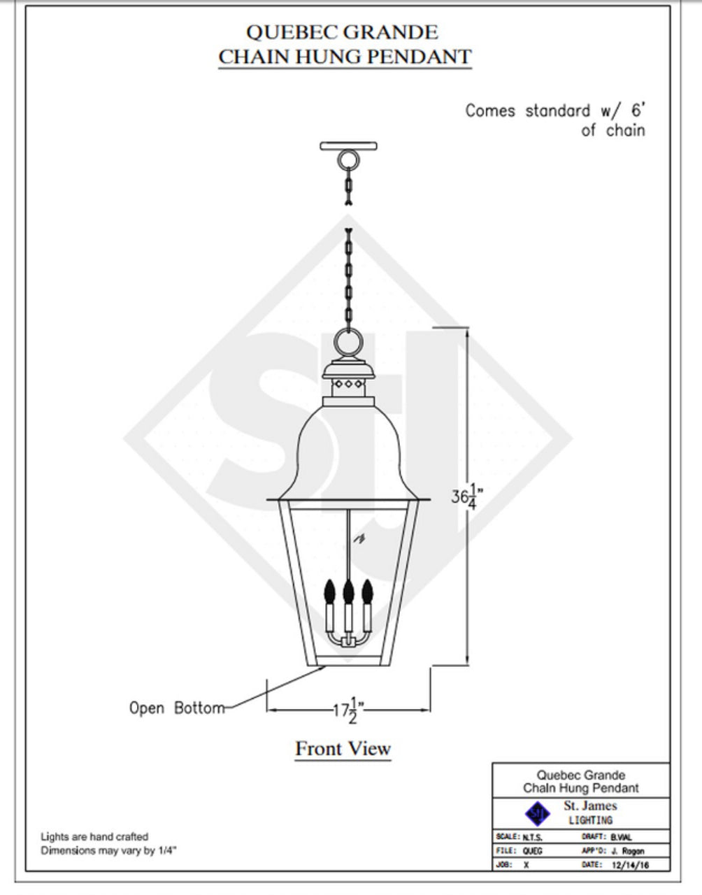 Line Drawings St. James Quebec Lantern