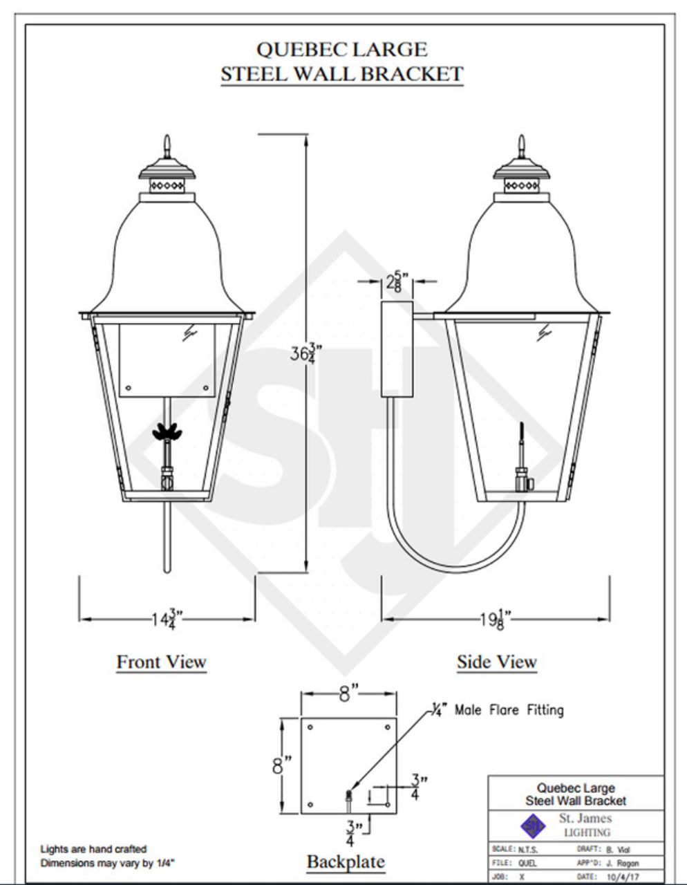 Line Drawings St. James Quebec Lantern