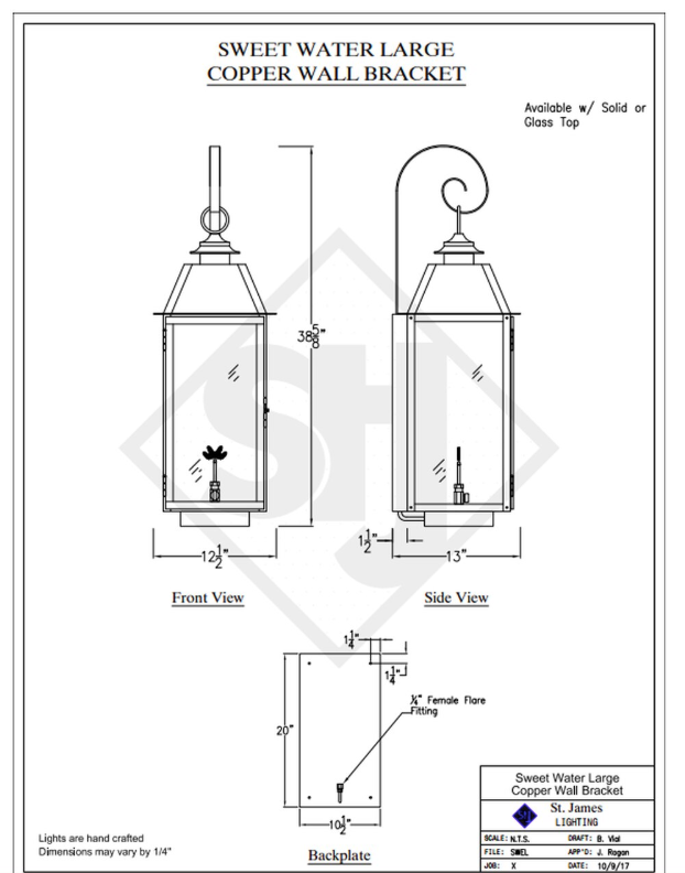 Line Drawings St. James Sweetwater Lantern