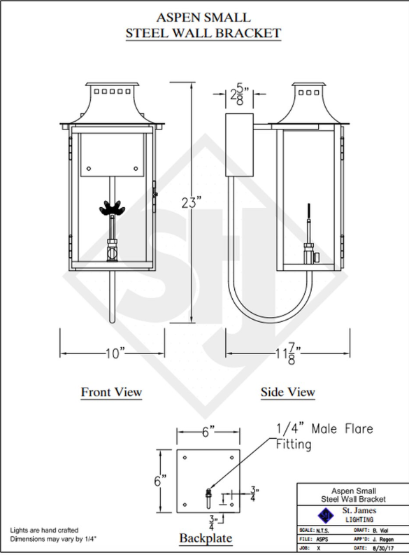 Line Drawings St. James Aspen Lantern