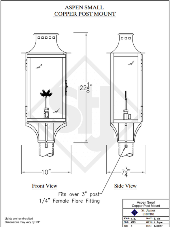 Line Drawings St. James Aspen Lantern