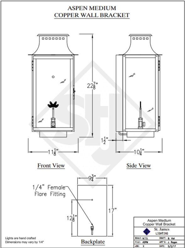 Line Drawings St. James Aspen Lantern