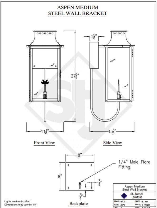 Line Drawings St. James Aspen Lantern