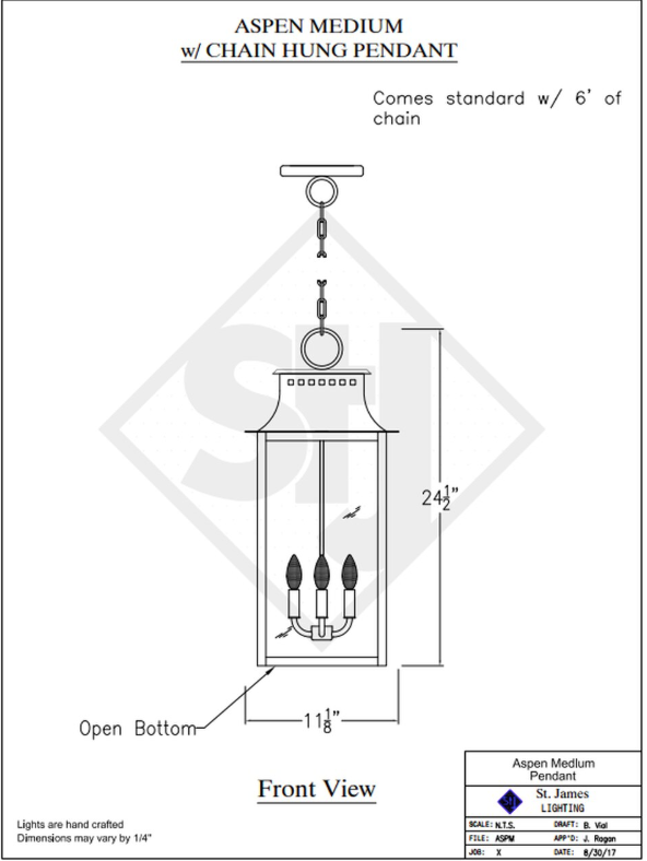 Line Drawings St. James Aspen Lantern