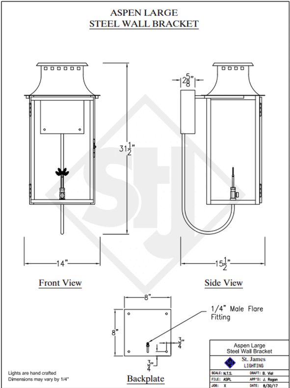 Line Drawings St. James Aspen Lantern