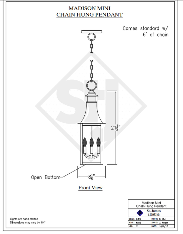 Line Drawings St. James Madison Lantern