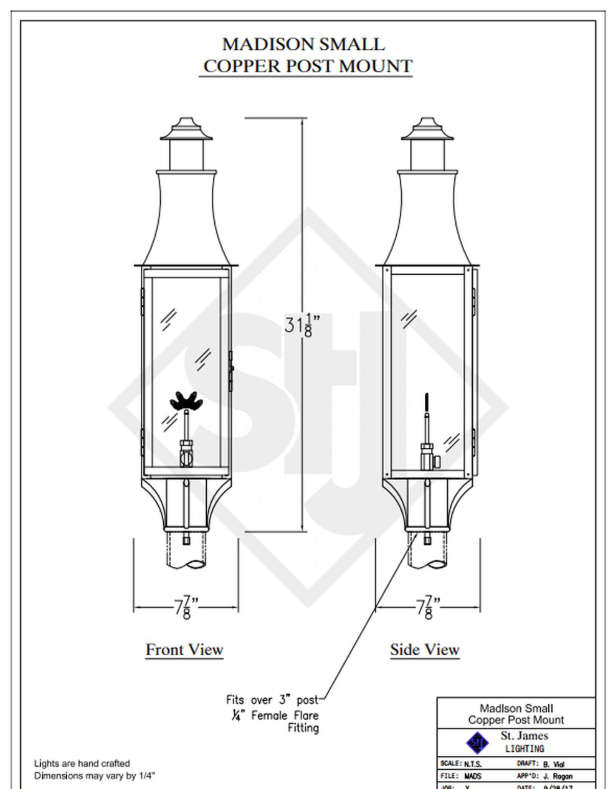 Line Drawings St. James Madison Lantern