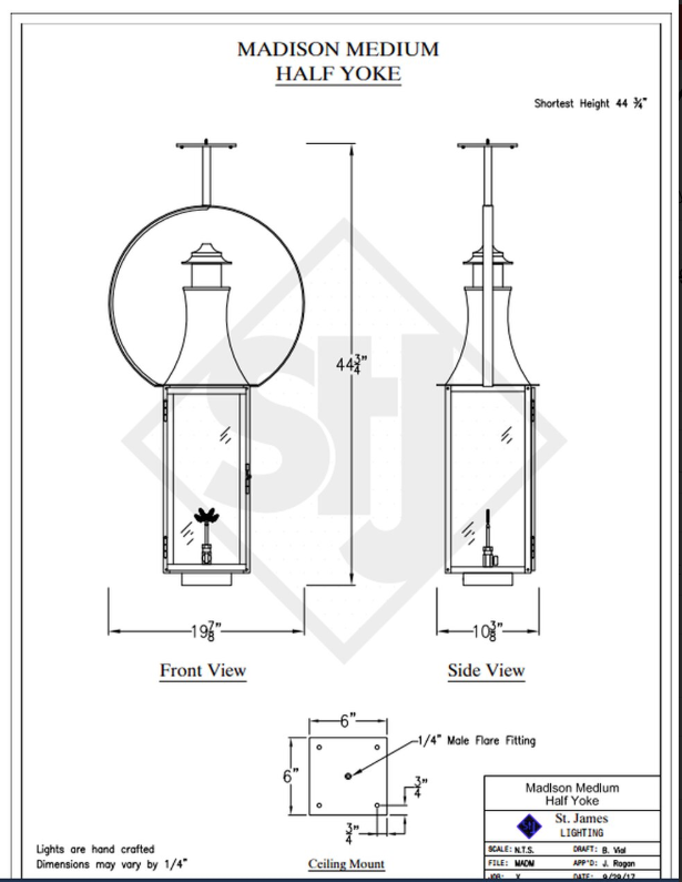 Line Drawings St. James Madison Lantern