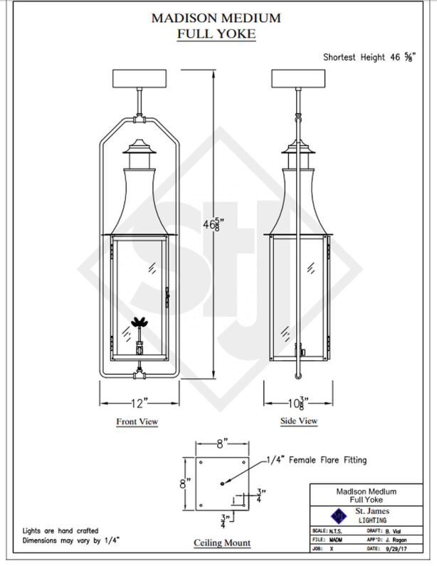 Line Drawings St. James Madison Lantern