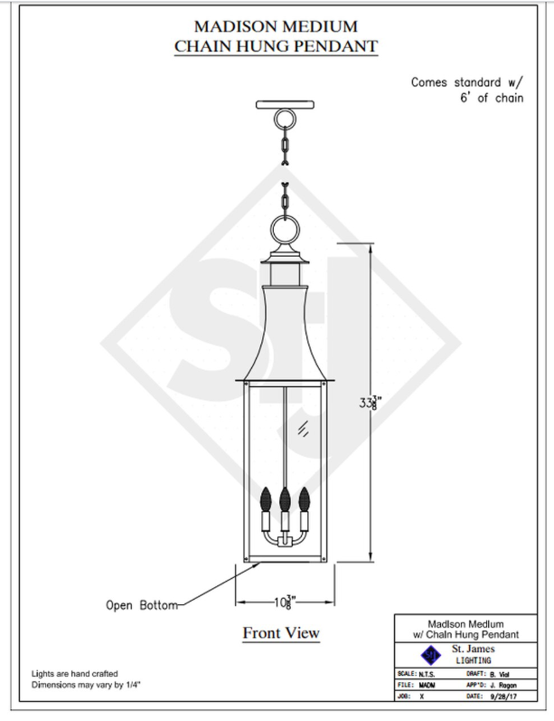 Line Drawings St. James Madison Lantern