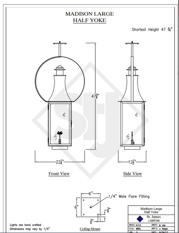 Line Drawings St. James Madison Lantern