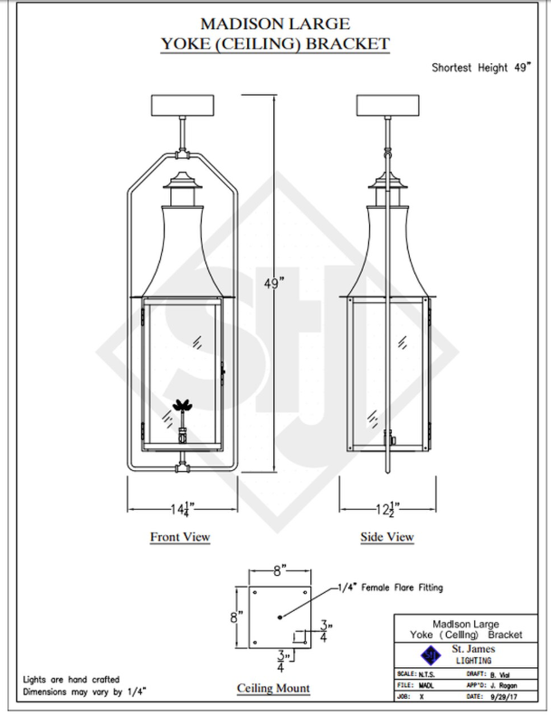 Line Drawings St. James Madison Lantern