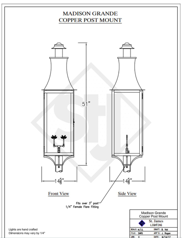 Line Drawings St. James Madison Lantern